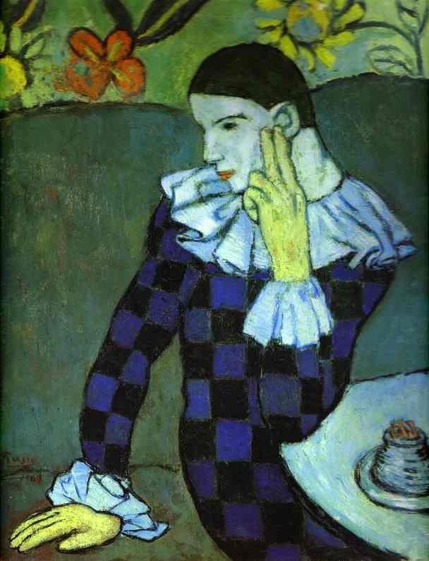 Pablo Picasso. Leaning Harlequin.